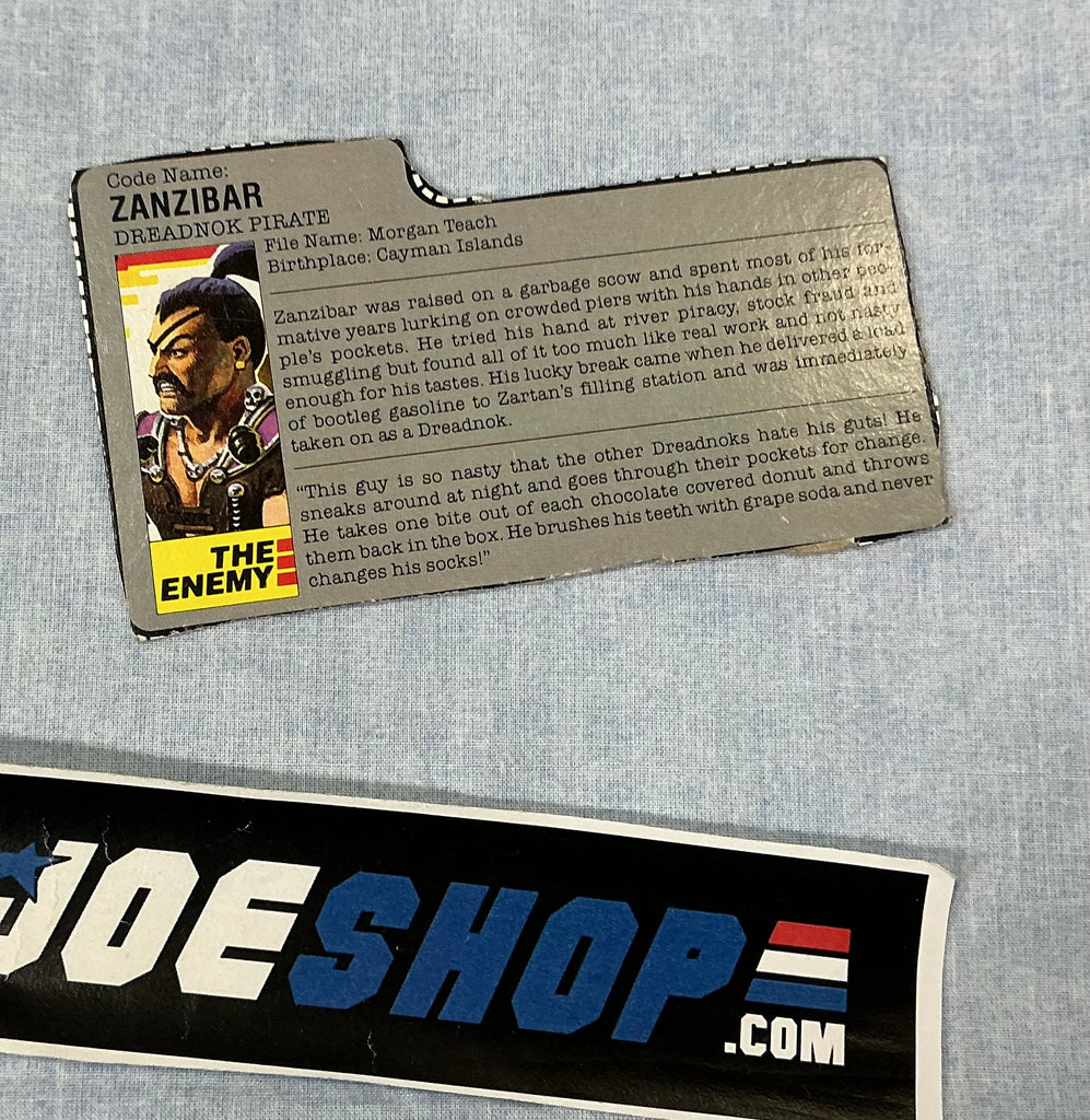 1987 VINTAGE ARAH ZANZIBAR V1 FILE CARD (j)