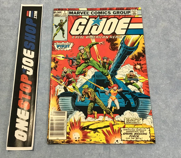 MARVEL COMICS G.I. JOE A REAL AMERICAN HERO ISSUE #1 COMIC BOOK JUNE 1982 1ST PRINT NEWSSTAND EDITION