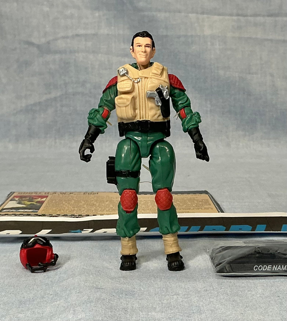 2009 25TH ANNIVERSARY G.I. JOE LIFT TICKET V2 BRAVO VEHICLE GHOST HAWK PILOT LOOSE 100% COMPLETE + F/C