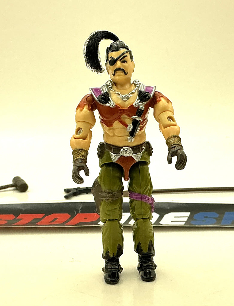 1987 VINTAGE ARAH G.I. JOE COBRA DREADNOK ZANZIBAR V1 DREADNOK PIRATE AIR SKIFF PILOT LOOSE 100% COMPLETE (g)
