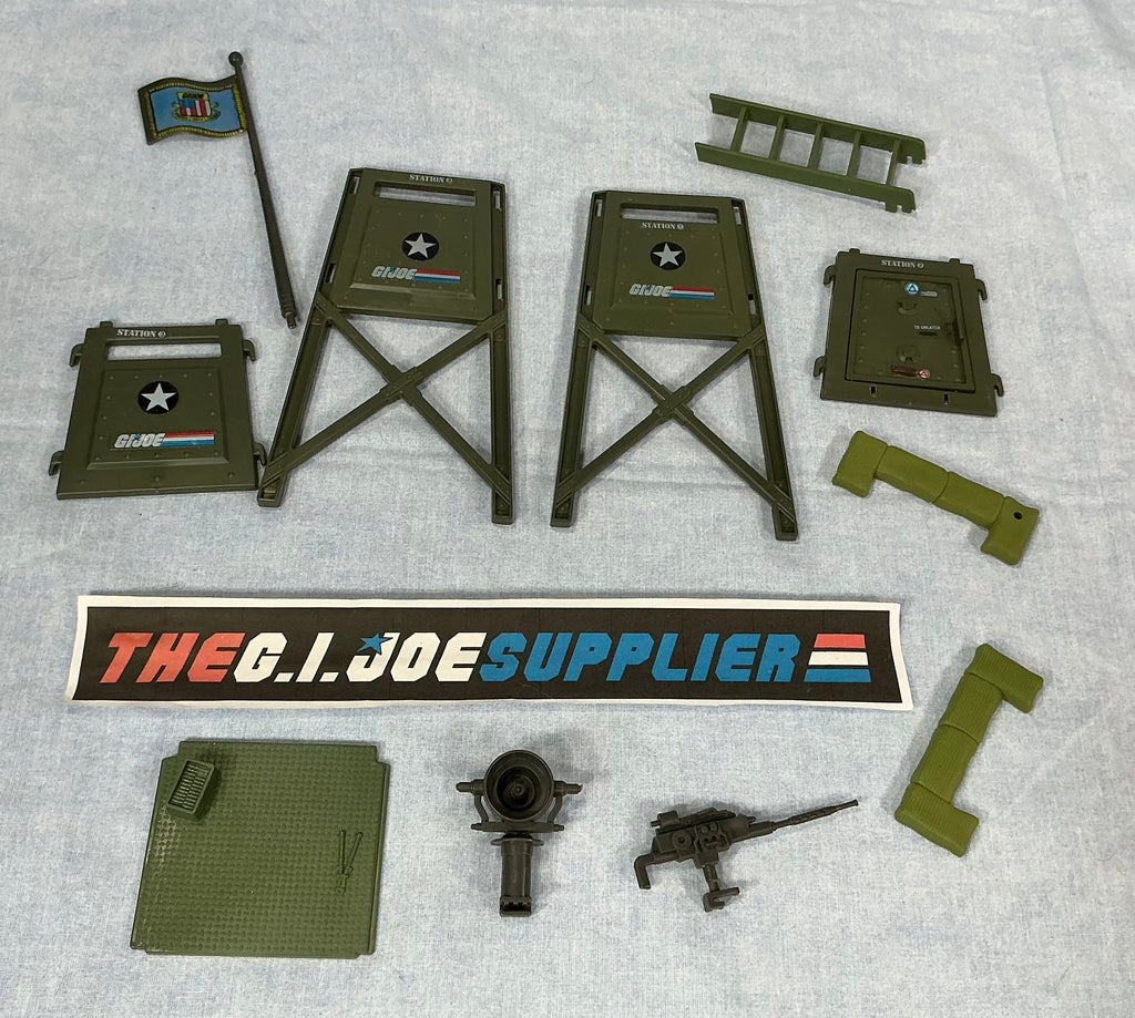 1984 VINTAGE ARAH G.I. JOE WATCH TOWER BATTLE STATION LOOSE 100% COMPLETE (e)