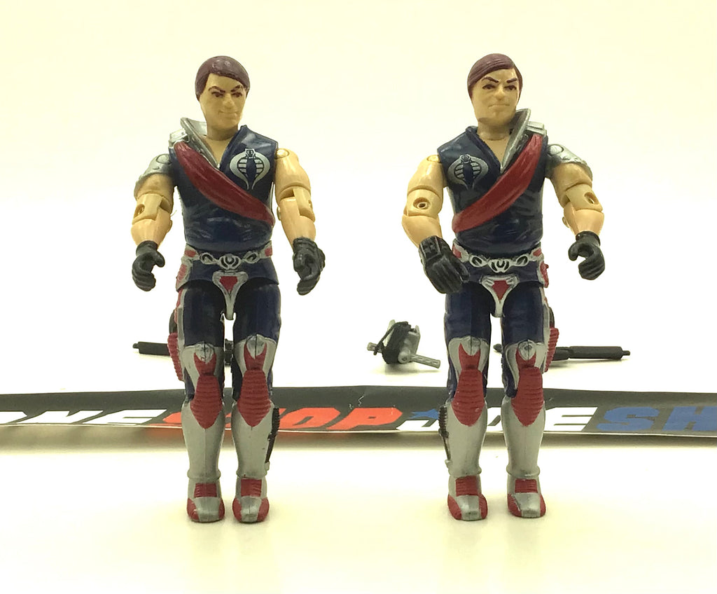 1985 VINTAGE ARAH G.I. JOE COBRA TWINS TOMAX & XAMOT V1 CRIMSON GUARD COMMANDERS LOOSE 100% COMPLETE (a)