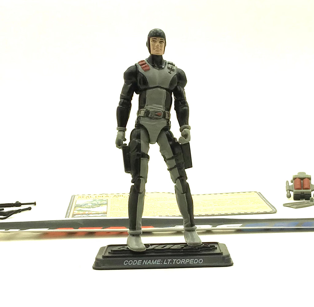 2008 25TH ANNIVERSARY G.I. JOE LT. TORPDEDO V1 WAVE 6 LOOSE 100% COMPLETE + F/C