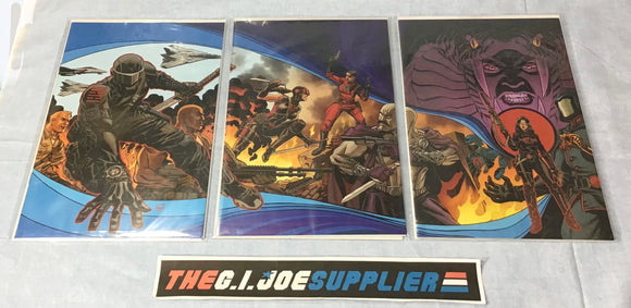IDW PUBLISHING G.I. JOE A REAL AMERICAN HERO (2010-2022) ISSUES #295, #296, #297 CONNECTING SET [COVER VIRGIN JOHNSON] COMIC BOOK JULY - SEPTEMBER 2022 NEW SEALED