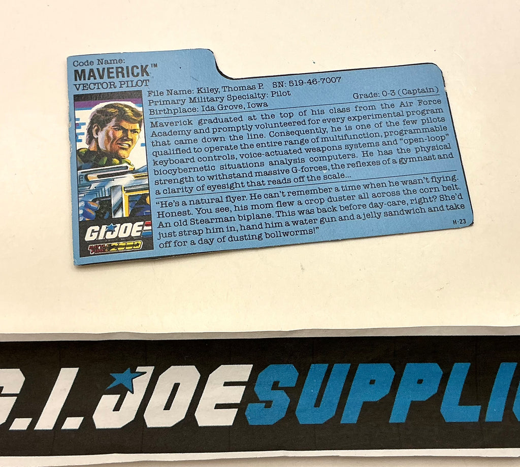 1987 VINTAGE ARAH MAVERICK V1 FILE CARD (d)