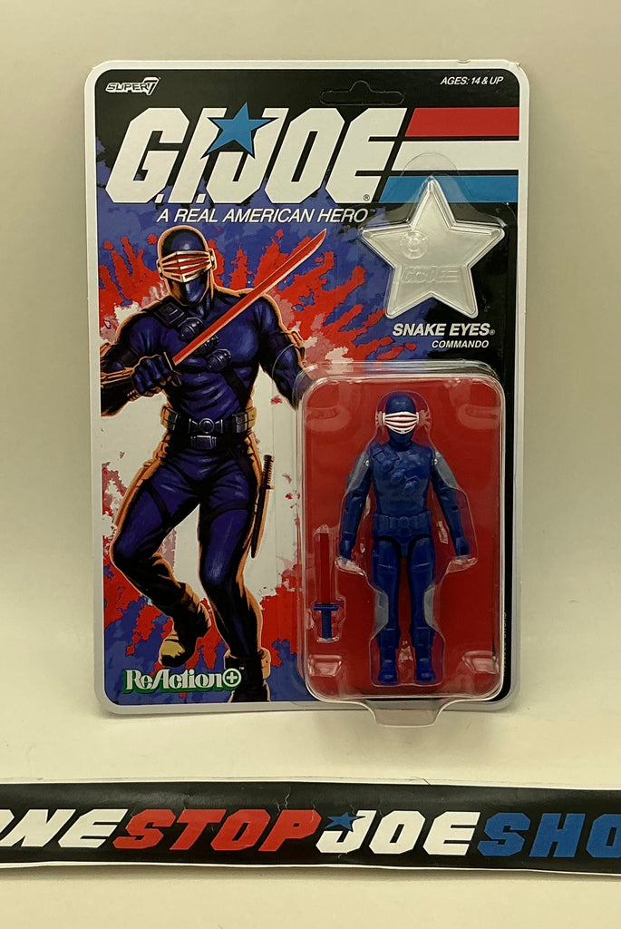 2026 SUPER7 REACTION+ G.I. JOE 250TH USA ANNIVERSARY SNAKE EYES V1 TEAM LEADER WAL-MART EXCLUSIVE O-RING NEW SEALED UNPUNCHED