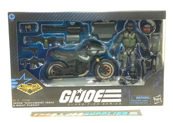 2024 CLASSIFIED G.I. JOE NIGHT PURSUIT CYCLE VEHICLE W/ NIGHT FORCE SHOCKWAVE #127 WAL-MART EXCLUSIVE NEW SEALED