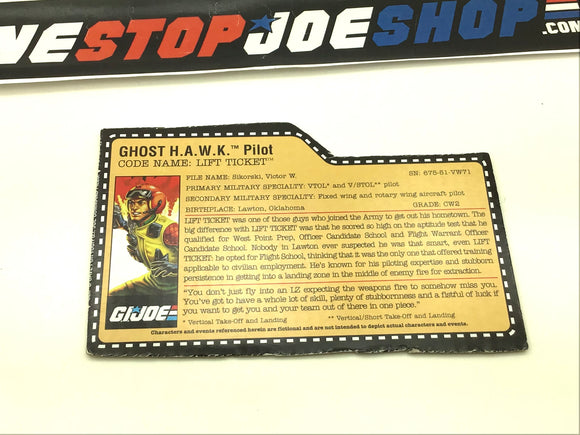 2009 25TH ANNIVERSARY LIFT TICKET V2 FILE CARD (c)