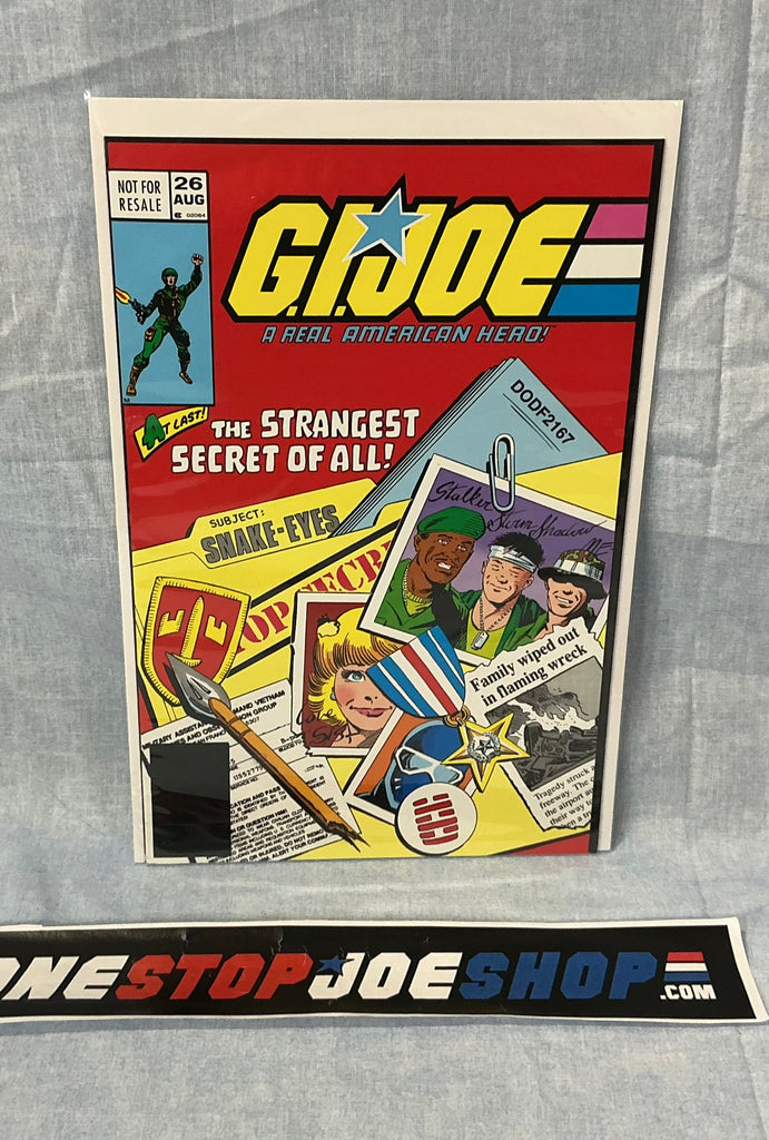 HASBRO G.I. JOE A REAL AMERICAN HERO ISSUE #26 CLASSIC COMIC PACK REPRINT COMIC BOOK 2005