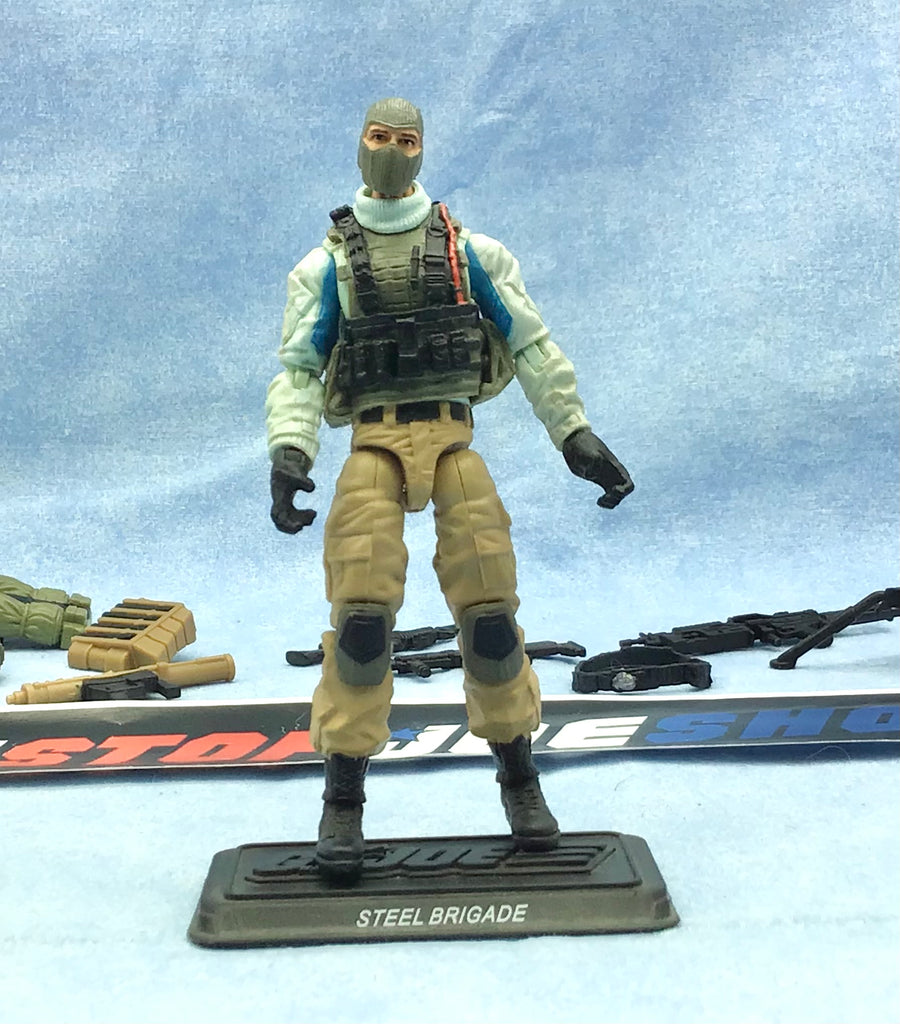 2011 30TH ANNIVERSARY G.I. JOE STEEL BRIGADE V3A LOOSE 100% COMPLETE + FULL CARD