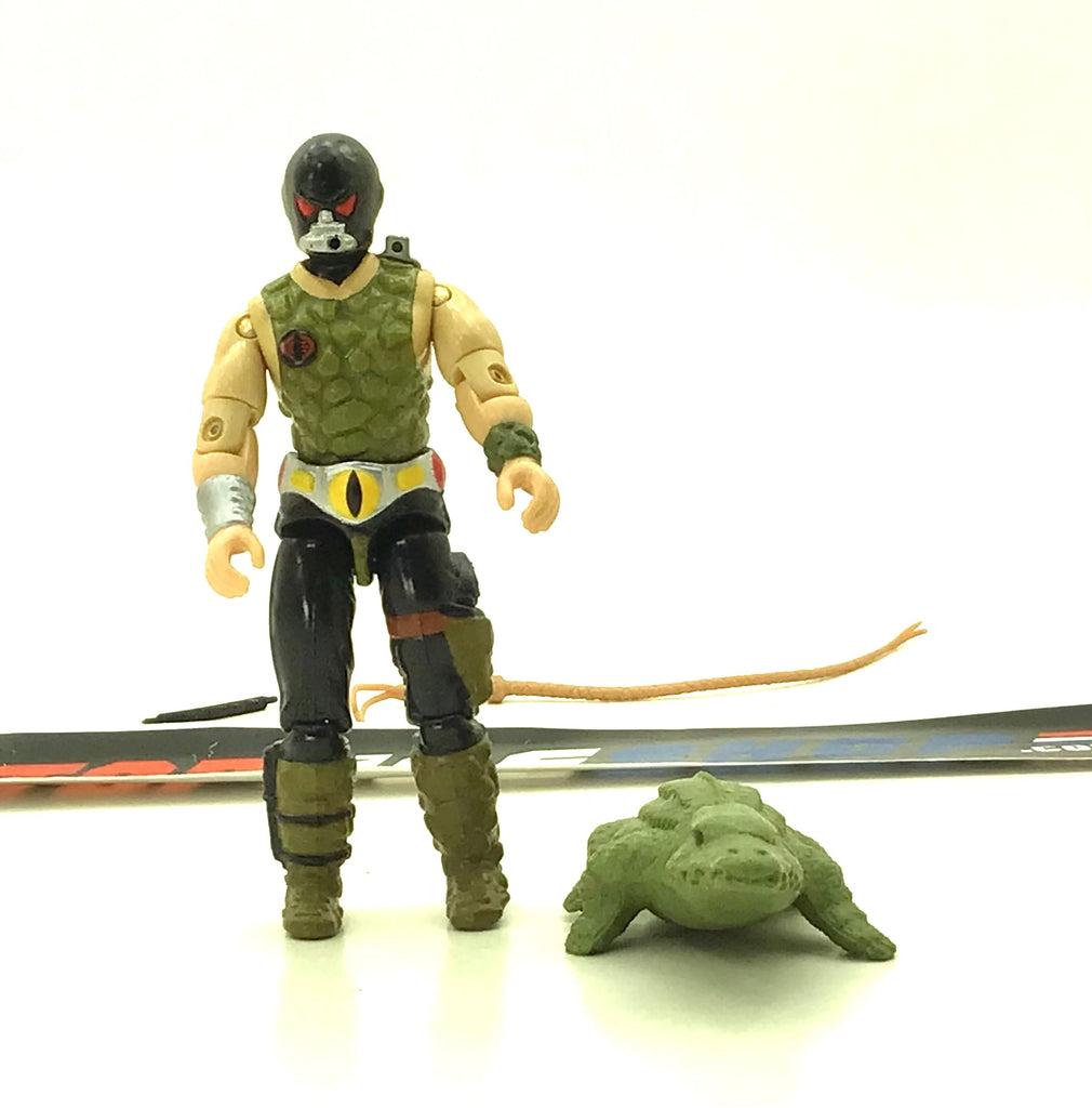1987 VINTAGE ARAH G.I. JOE COBRA CROC MASTER V1 COBRA REPTILE TRAINER LOOSE 100% COMPLETE (b)