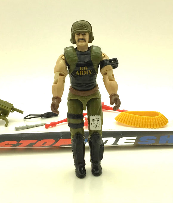 1989 VINTAGE ARAH G.I. JOE BACKBLAST V1 ANTI-AIRCRAFT SOLDIER LOOSE 100% COMPLETE (b)