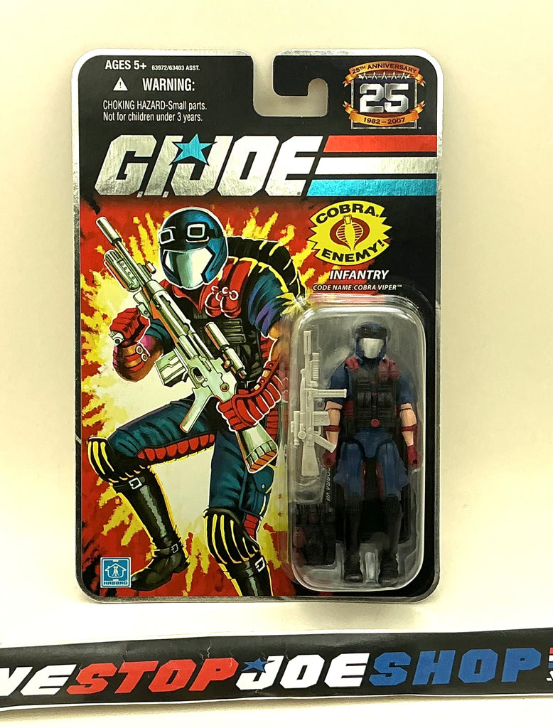 2008 25TH ANNIVERSARY G.I. JOE COBRA VIPER V16 WAVE 7 NEW SEALED FOIL CARD (b)