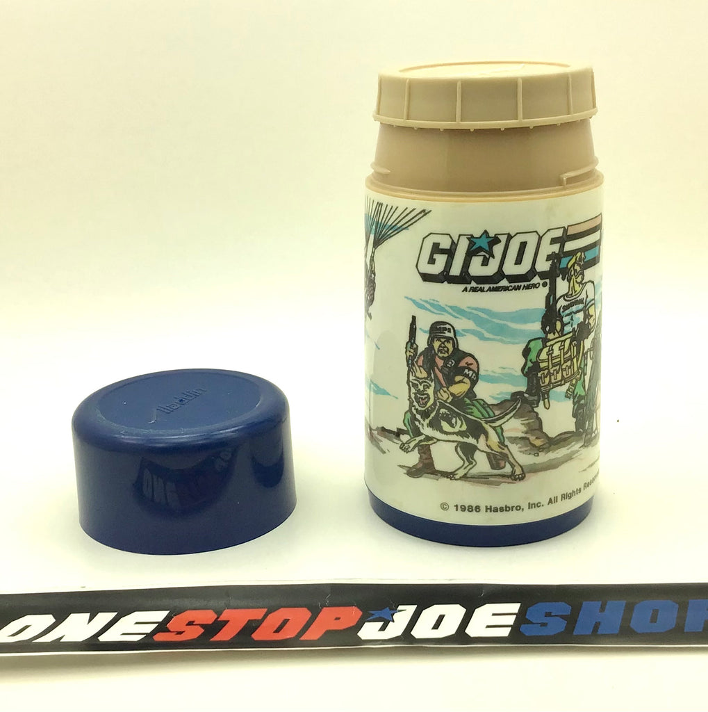 1986 VINTAGE ARAH G.I. JOE ALADDIN THERMOS VARIANT LID COMPLETE