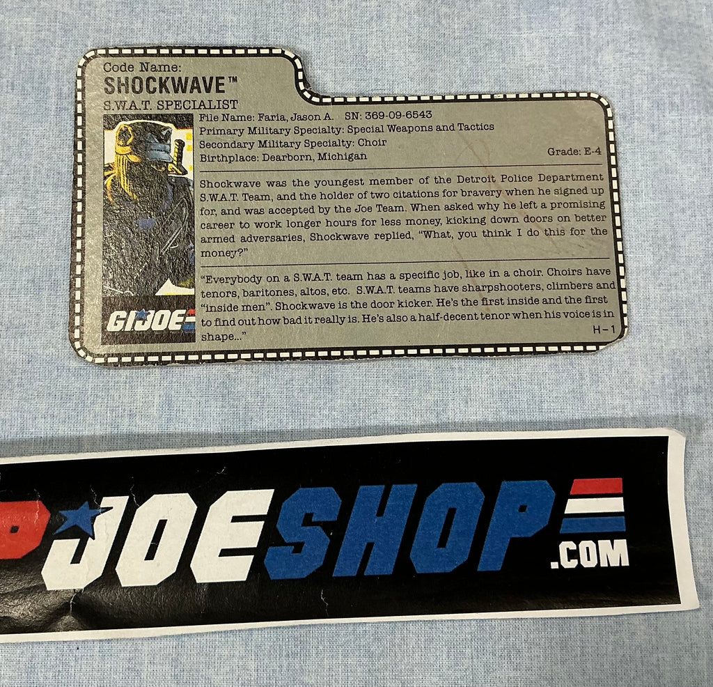 1988 VINTAGE ARAH SHOCKWAVE V1 FILE CARD (f)