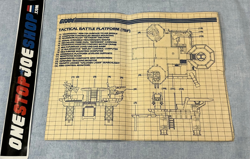 1984 VINTAGE ARAH TRANSPORTABLE TACTICAL BATTLE PLATFORM BLUEPRINTS (b)