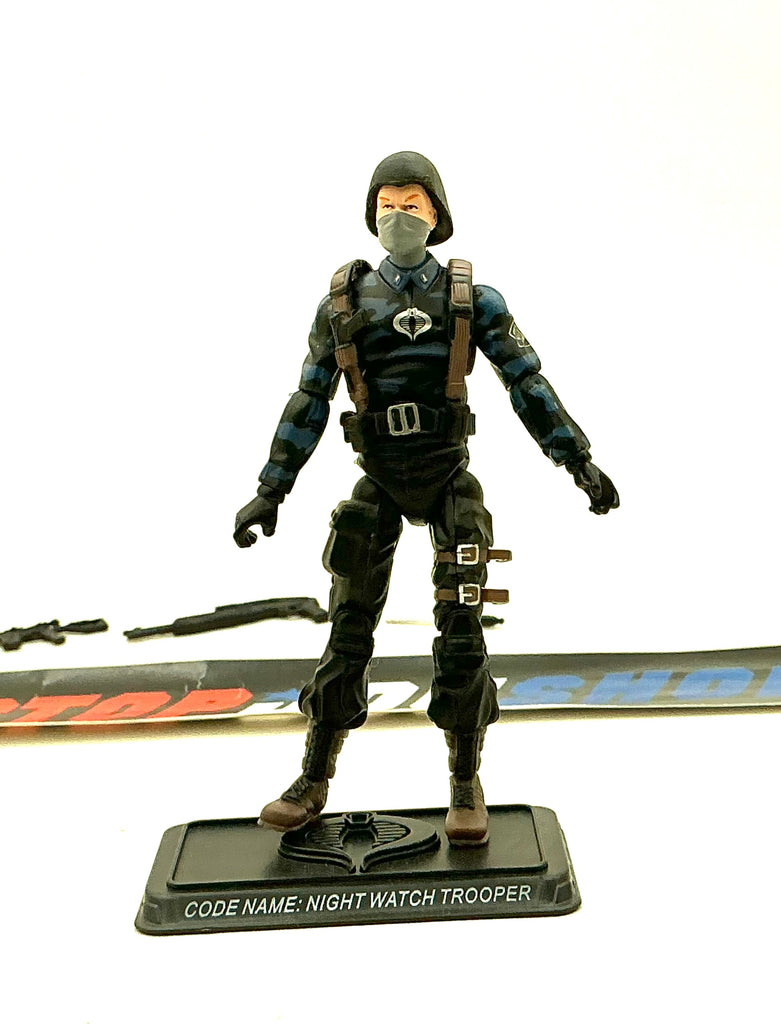 2008 25TH ANNIVERSARY G.I. JOE COBRA NIGHT WATCH TROOPER V1A NIGHT WATCH SET TRU EXCLUSIVE LOOSE 100% COMPLETE NO F/C