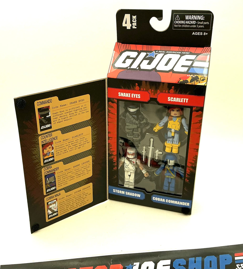 2021 DIAMOND SELECT TOYS G.I. JOE COBRA MINIMATES SCARLETT SNAKE EYES COMMANDER STORM SHADOW FCBD EXCLUSIVE 4 FIGURE BOX SET NEW SEALED