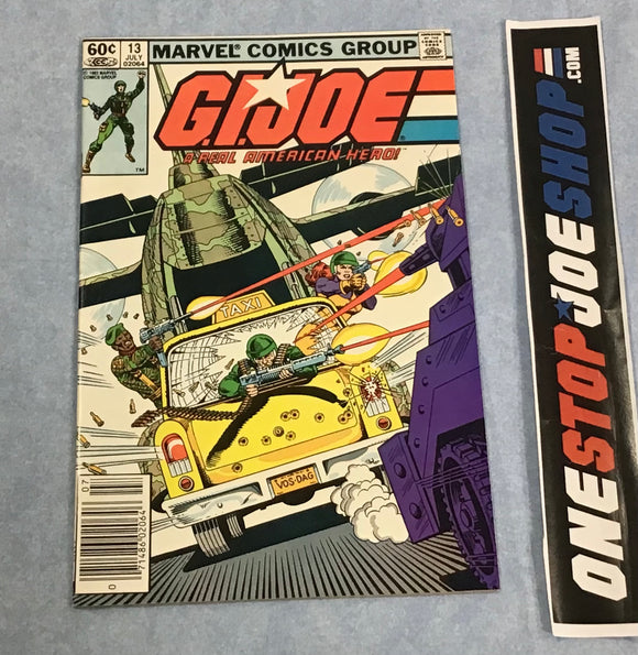 MARVEL COMICS G.I. JOE A REAL AMERICAN HERO ISSUE #13 COMIC BOOK JULY 1983 1ST PRINT NEWSSTAND EDITION (b)