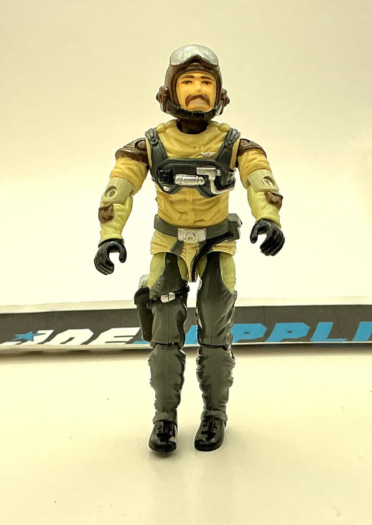 1986 VINTAGE ARAH G.I. JOE SLIP-STREAM V1 CONQUEST X-30 PILOT LOOSE 100% COMPLETE (k)
