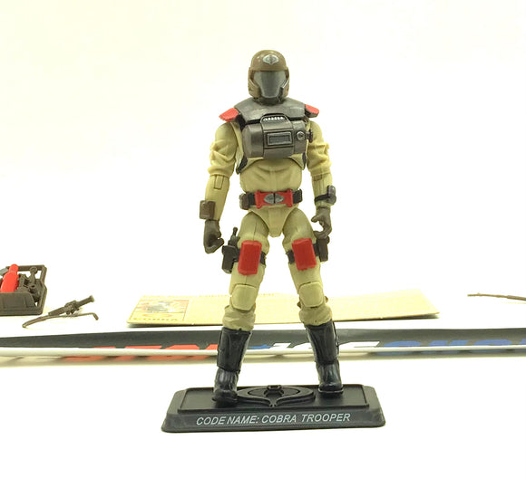 2008 25TH ANNIVERSARY G.I. JOE COBRA ENEMY TROOPER V10 EXTREME CONDITIONS DESERT ASSAULT SQUAD PACK INTERNET EXCLUSIVE  LOOSE 100% COMPLETE + F/C