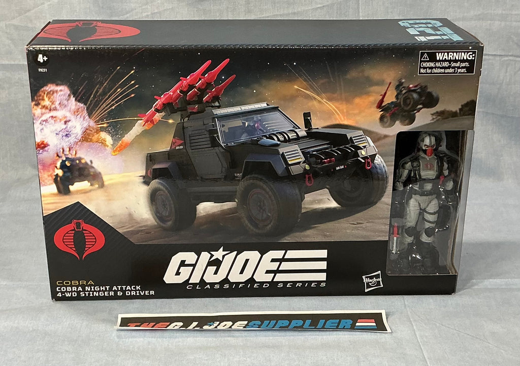 2024 CLASSIFIED G.I. JOE COBRA STINGER JEEP VEHICLE W/ DRIVER #120 6” NEW SEALED