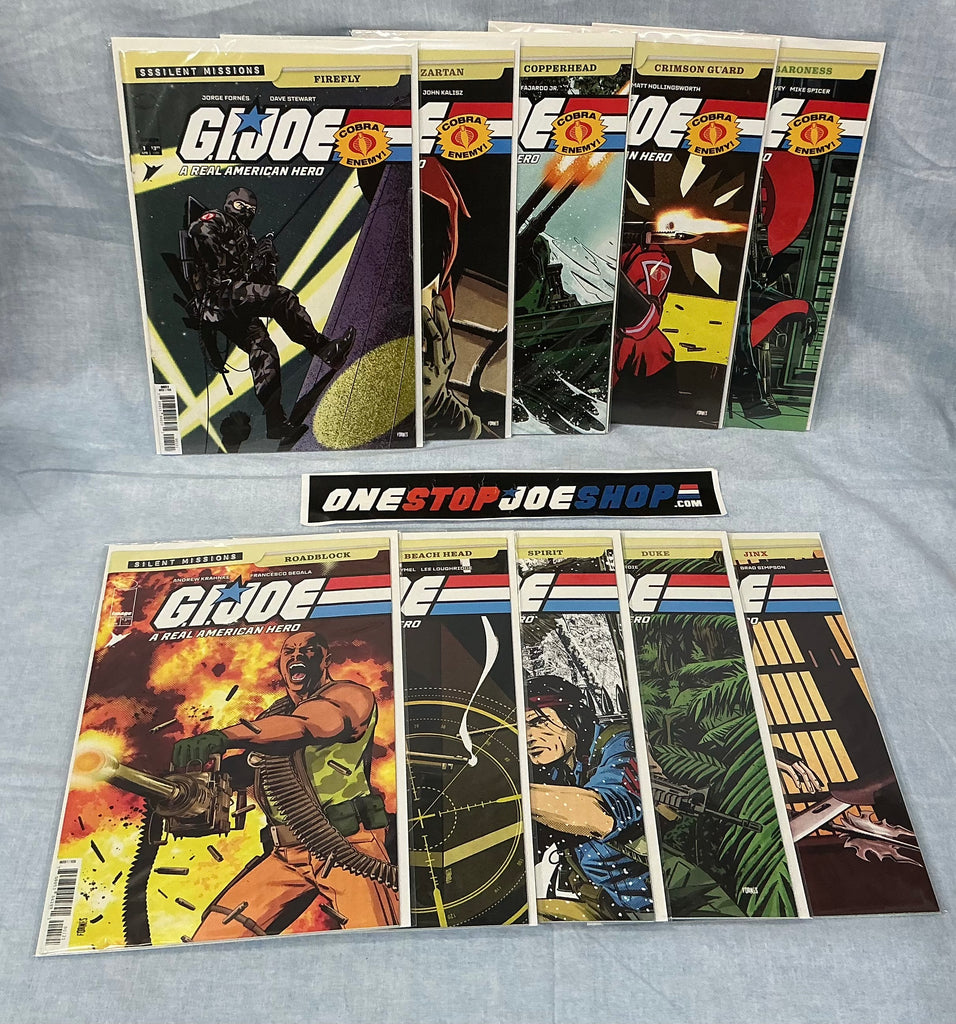 IMAGE SKYBOUND COMICS G.I. JOE SILENT MISSIONS (2025-2026) 10-ISSUE COVER B COMPLETE SERIES SET COMIC BOOK BUNDLE