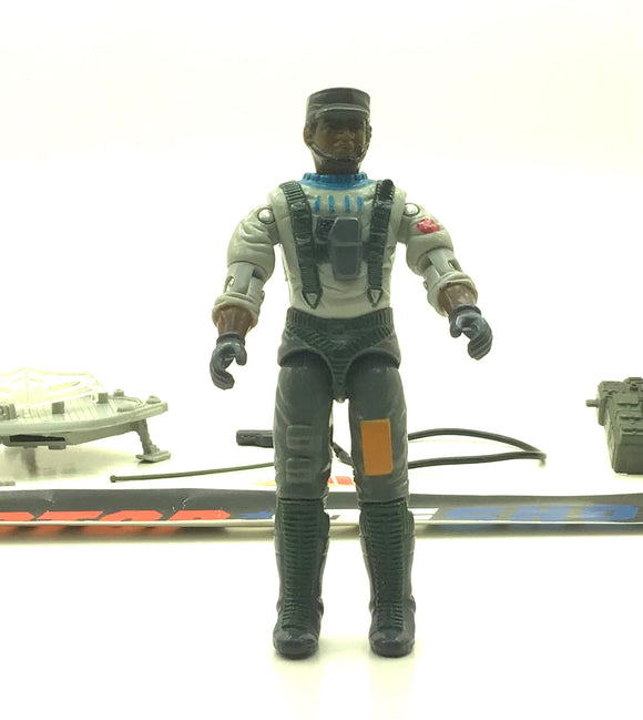 1990 VINTAGE ARAH G.I. JOE STRETCHER V1 MEDICAL SPECIALIST LOOSE 100% COMPLETE (a)