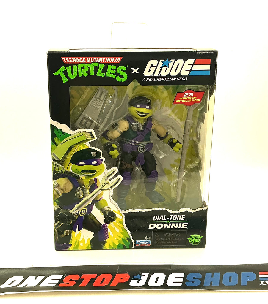 2026 TMNT TEENAGE MUTANT NINJA TURLES X GI JOE DIAL TONE DONNIE 4.5” FIGURE NEW SEALED