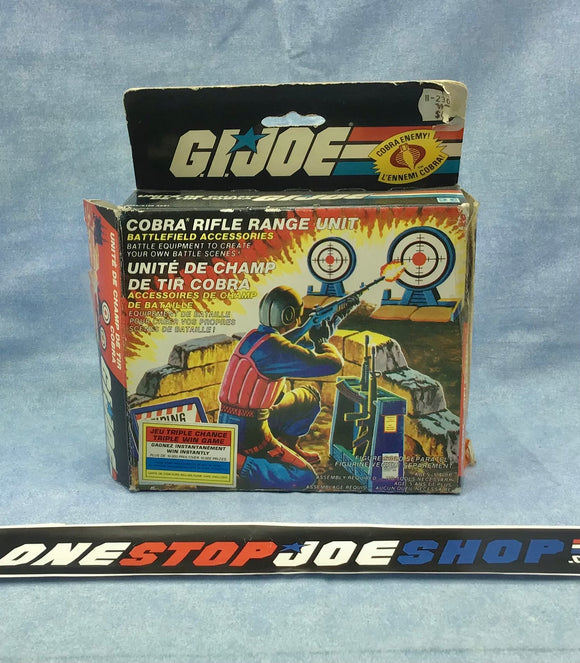 1985 VINTAGE ARAH G.I. JOE COBRA RIFLE RANGE BATTLEFIELD ACCESSORIES FRENCH CANADIAN BOX ONLY