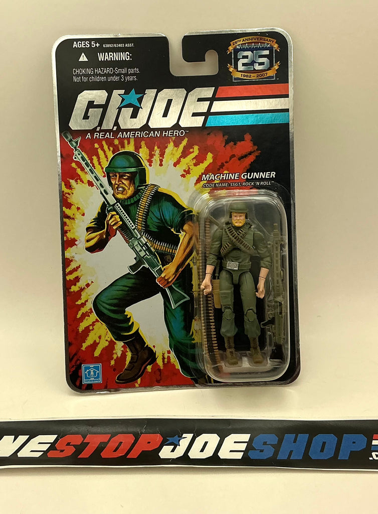 2008 25TH ANNIVERSARY G.I. JOE SSGT. ROCK 'N ROLL V1 WAVE 6 NEW SEALED FOIL CARD (c)