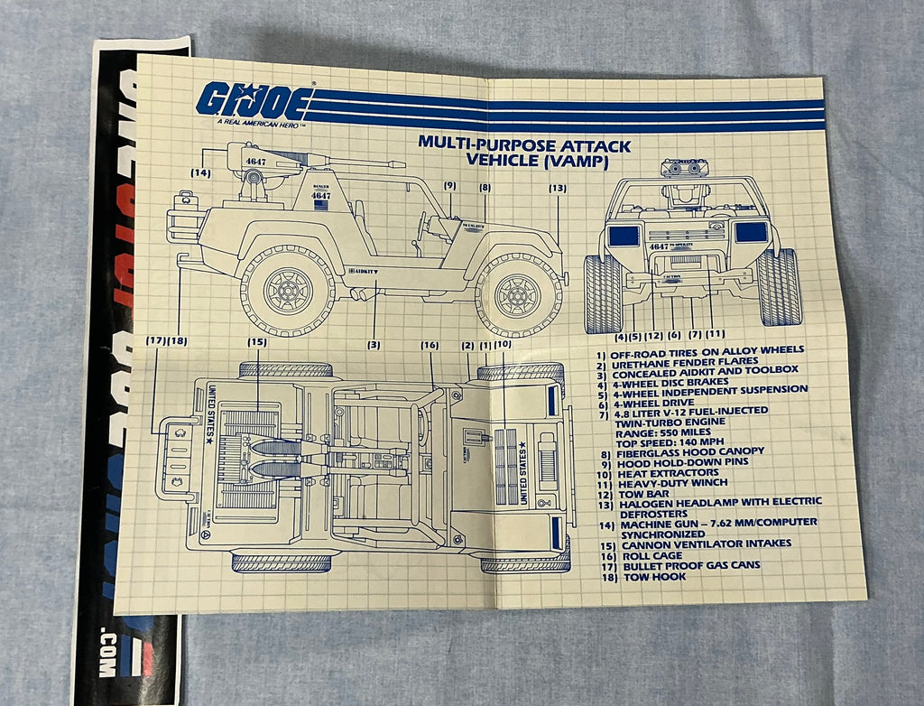 1982 VINTAGE ARAH V.A.M.P. VAMP VEHICLE BLUEPRINTS (d)