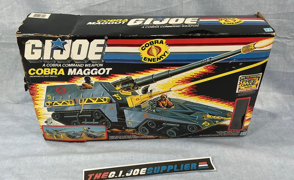 1987 VINTAGE ARAH G.I. JOE COBRA MAGGOT VEHICLE BOX ONLY