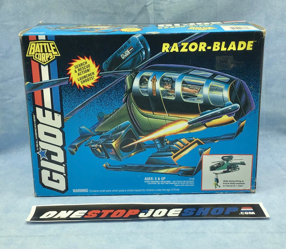 1994 VINTAGE ARAH G.I. JOE BATTLE CORPS RAZOR BLADE SEARCH & RESCUE HELICOPTER VEHICLE NEW SEALED