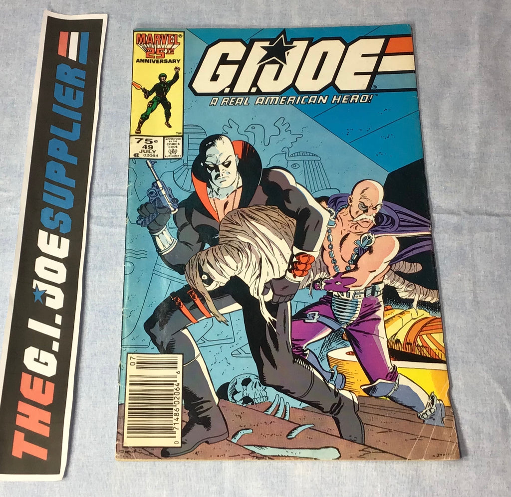 MARVEL COMICS G.I. JOE A REAL AMERICAN HERO (1982-1994) ISSUE #49 COMIC BOOK JULY 1986 NEWSSTAND EDITION