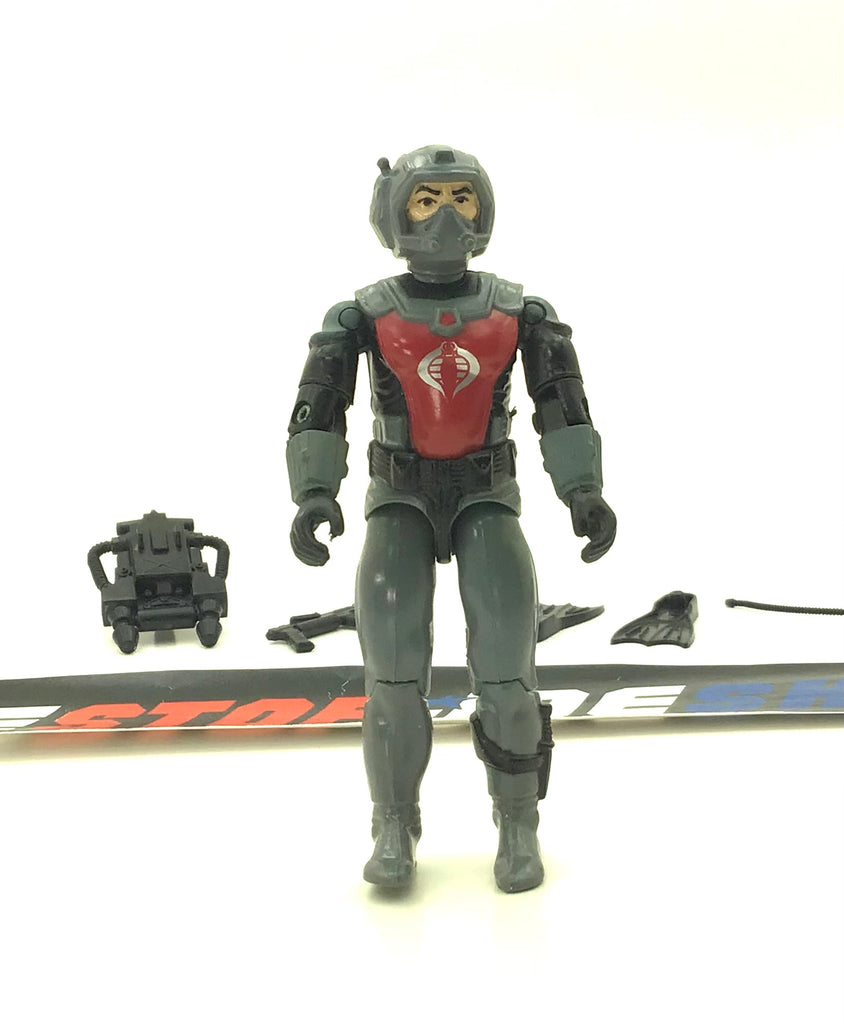 1985 VINTAGE ARAH G.I. JOE COBRA EELS V1 COBRA FROGMAN LOOSE 100% COMPLETE (g)