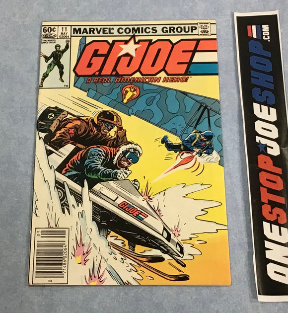 MARVEL COMICS G.I. JOE A REAL AMERICAN HERO ISSUE #11 COMIC BOOK MAY 1983 1ST PRINT NEWSSTAND EDITION (e)