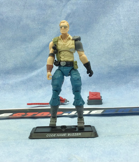 2007 25TH ANNIVERSARY G.I. JOE DREADNOK BUZZER V4 WAVE 2 LOOSE 100% COMPLETE NO F/C