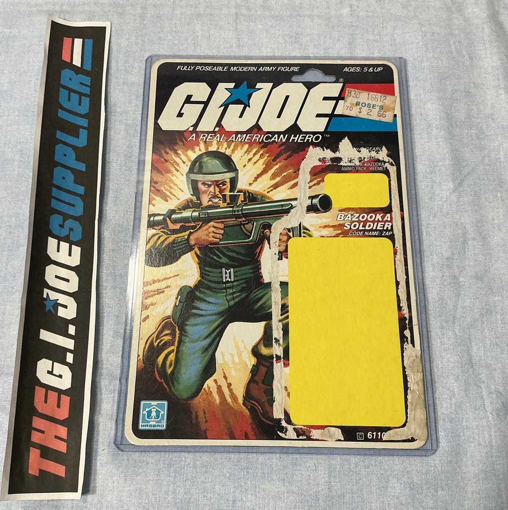 1982 VINTAGE ARAH G.I. JOE ZAP V1 11 BACK FULL FILE CARD