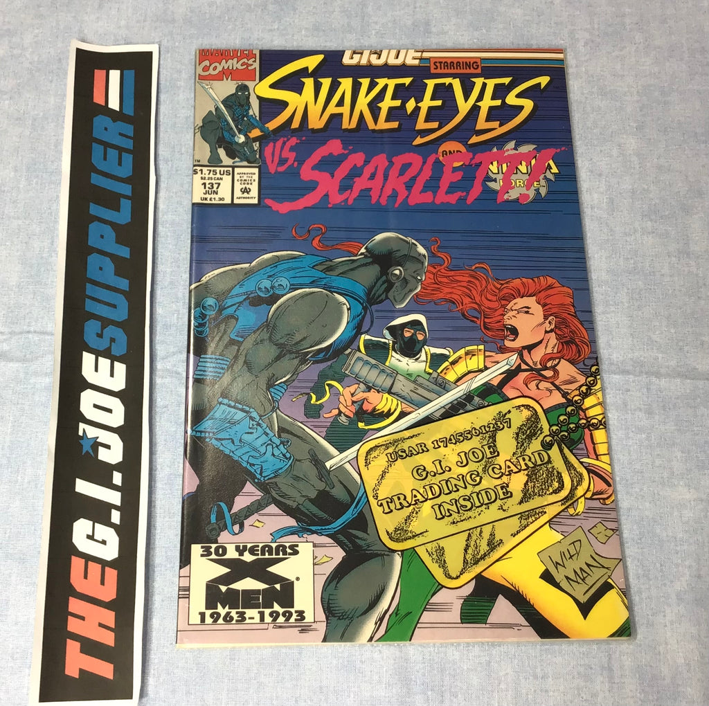 MARVEL COMICS G.I. JOE A REAL AMERICAN HERO (1982-1994) ISSUE #137 COMIC BOOK JUNE 1993 DIRECT EDITION SEALED BAG W/ CARD