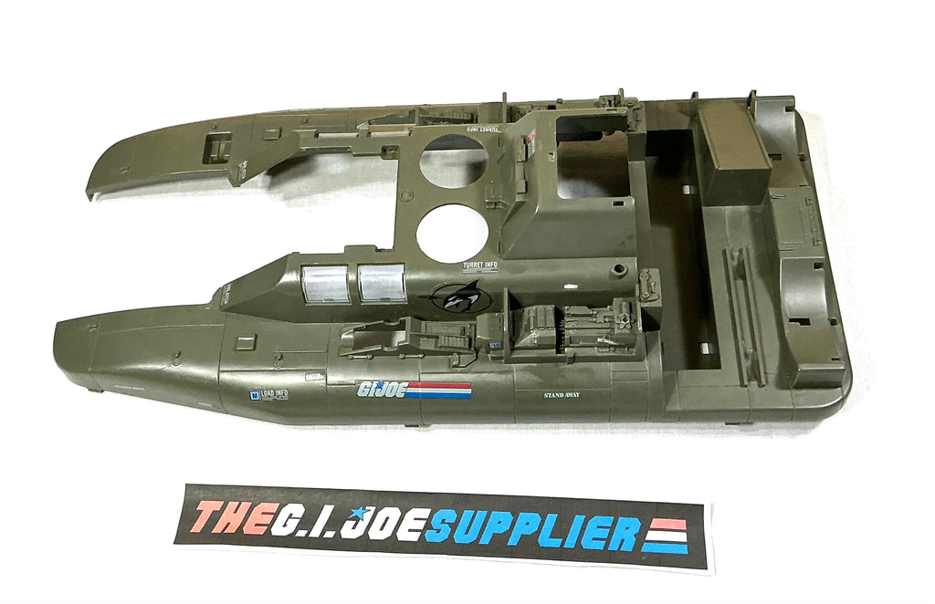 1984 VINTAGE ARAH KILLER W.H.A.L.E. WHALE HOVERCRAFT TOP UPPER SHELL VEHICLE PART TABS INTACT UNBROKEN (b)