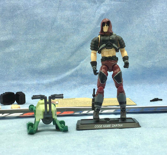 2008 25TH ANNIVERSARY G.I. JOE DREADNOK ZARTAN V14 + SWAMP SKIER VEHICLE WAVE 11 LOOSE 100% COMPLETE + F/C