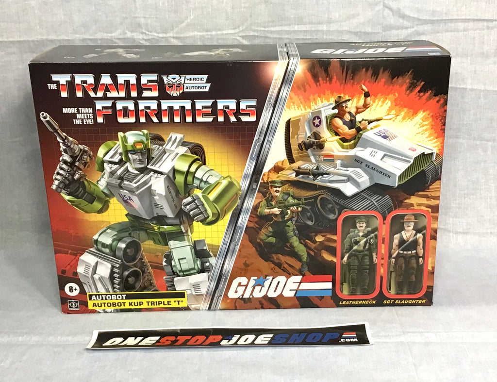 2024 RETRO LINE TRANSFORMERS MASH-UP G.I. JOE COBRA KUP / TRIPLE T W/ SLAUGHTER & LEATHERNECK HASBRO PULSE EXCLUSIVE NEW SEALED