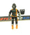 1986 VINTAGE ARAH G.I. JOE COBRA B.A.T. V1 BAT BATTLE ANDROID TROOPER LOOSE 100% COMPLETE ORANGE (c)