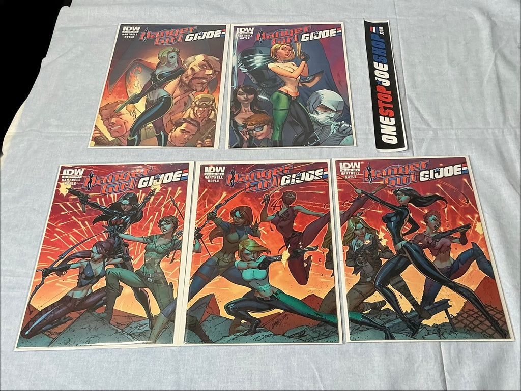 IDW PUBLISHING DANGER GIRL / G.I. JOE (2012) ISSUES #1-5 COMPLETE SERIES SET [COVER A CAMPBELL] COMIC BOOK BUNDLE (bt)
