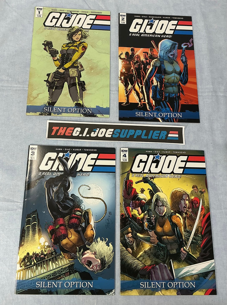 IDW PUBLISHING G.I. JOE SILENT OPTION (2018) ISSUES #1-4 COMPLETE SERIES SET COMIC BOOK BUNDLE