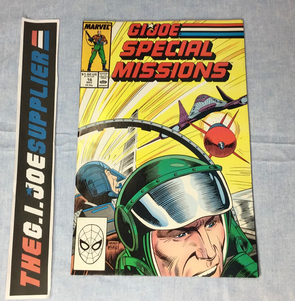 MARVEL COMICS G.I. JOE SPECIAL MISSIONS (1986-1989) ISSUE #16 COMIC BOOK DECEMBER 1988 DIRECT EDITION