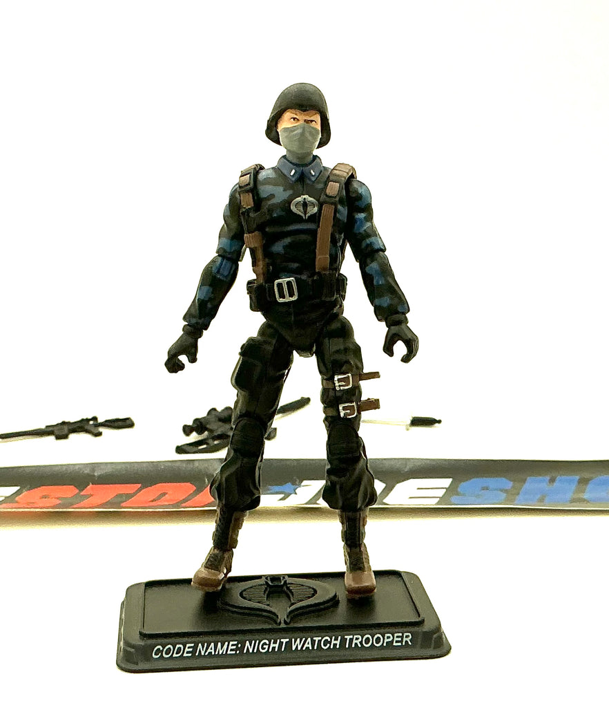 2008 25TH ANNIVERSARY G.I. JOE COBRA NIGHT WATCH TROOPER V1C NIGHT WATCH SET TRU EXCLUSIVE LOOSE 100% COMPLETE NO F/C