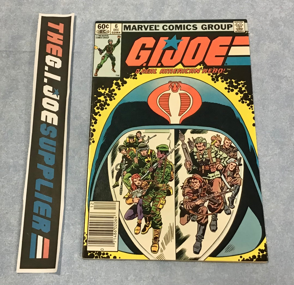 MARVEL COMICS G.I. JOE A REAL AMERICAN HERO ISSUE #6 COMIC BOOK DECEMBER 1982 1ST PRINT NEWSSTAND EDITION