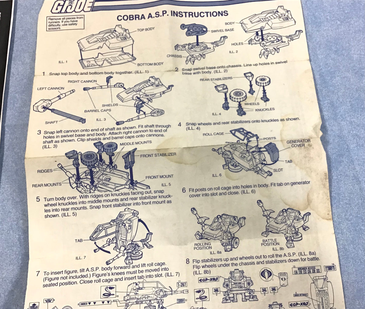 1984 VINTAGE ARAH A.S.P. ASP VEHICLE BLUEPRINTS (a) – THE G.I. JOE SHOP ...